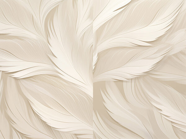 White feather pattern on a white surface