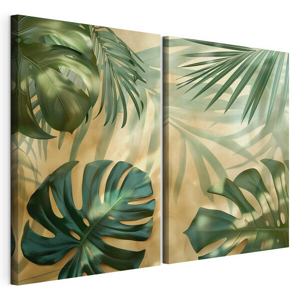 Collage of different types of leaves