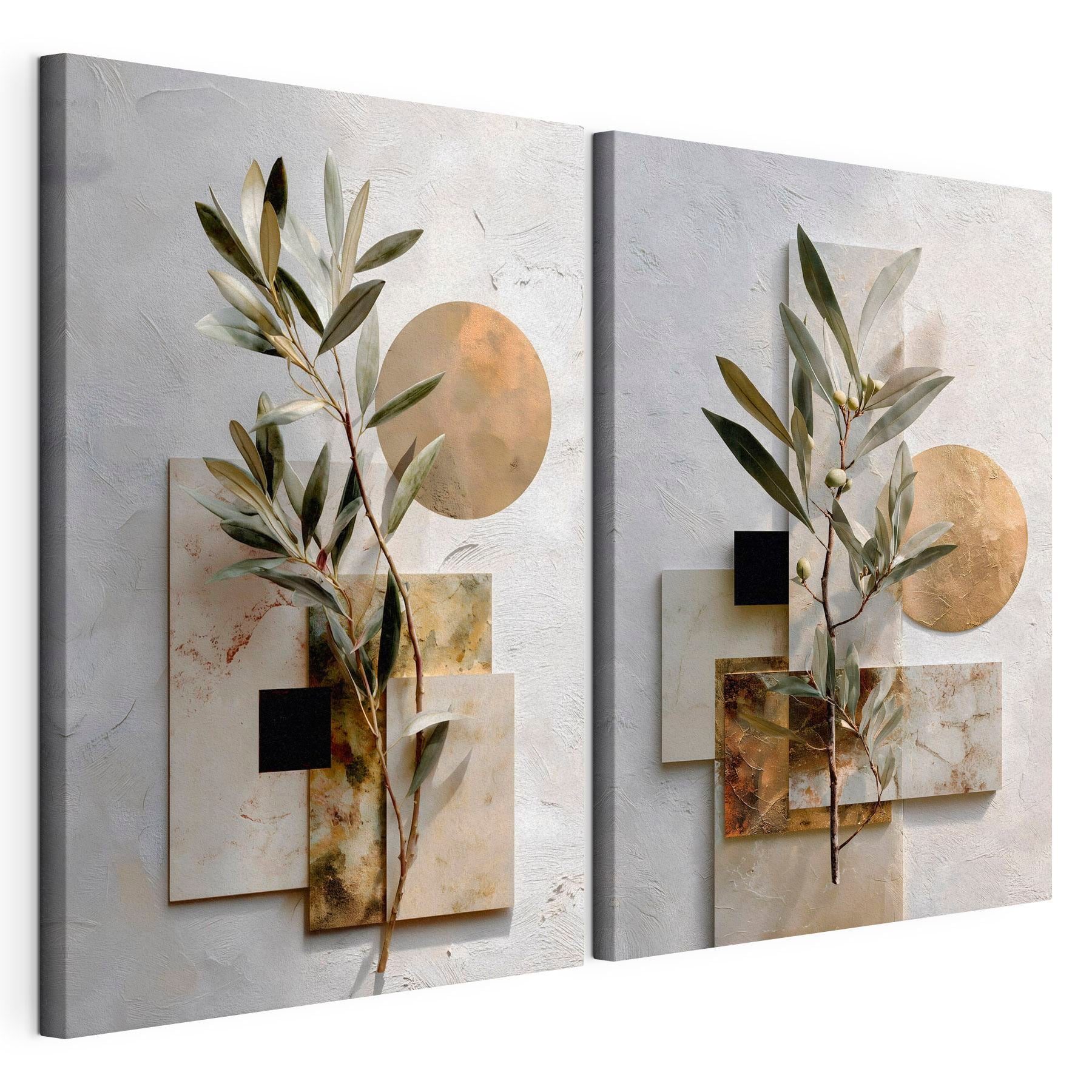Natural elegance with leafy accents