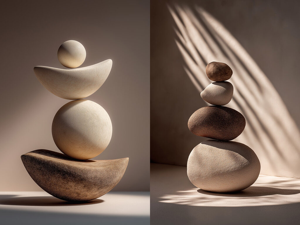 Group of rocks stacked on each other