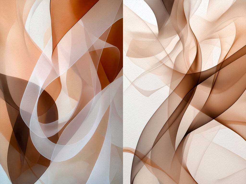 Fluid shapes in earthy tones