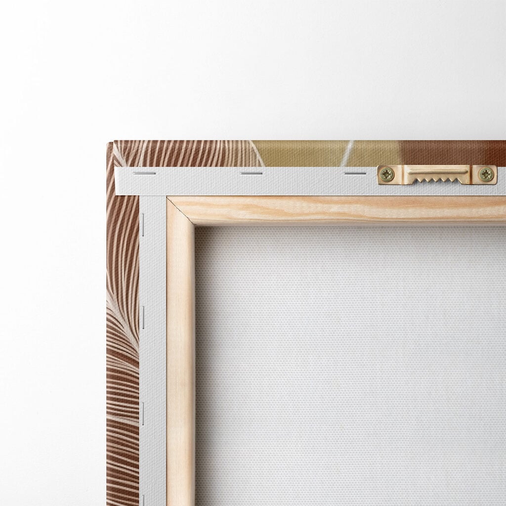 Painting of leaves and circles