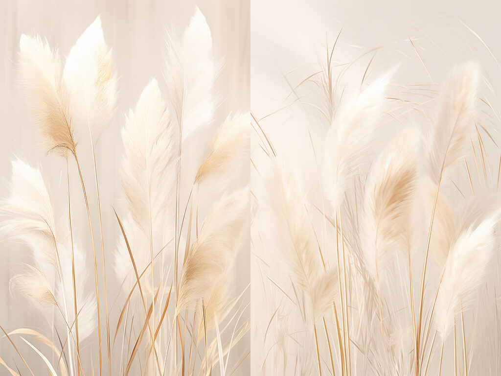 Delicate grasses in soft hues