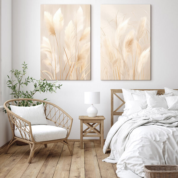 Delicate grasses in soft hues