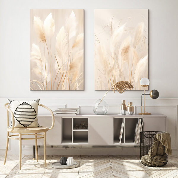 Delicate grasses in soft hues