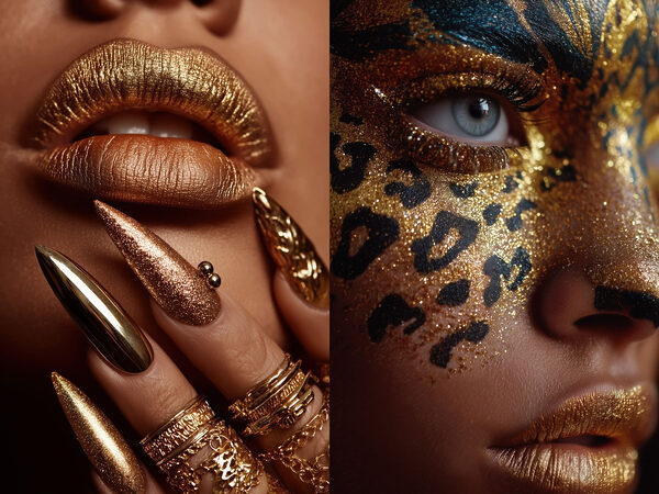 Glamorous details in bold colors
