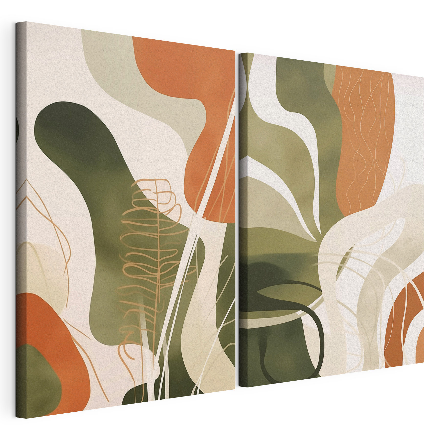 Organic shapes in earthy tones