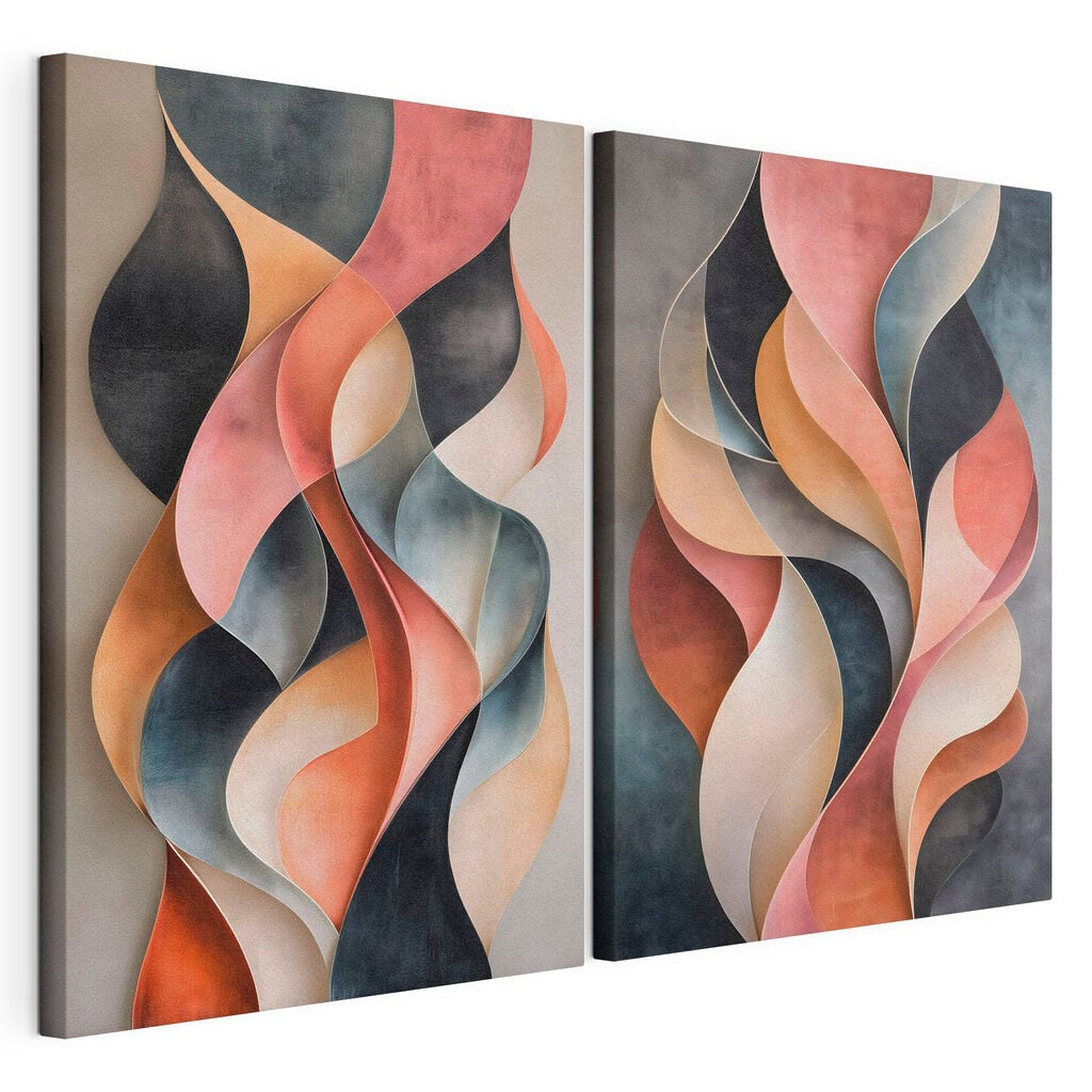 Flowing forms in soft color palette