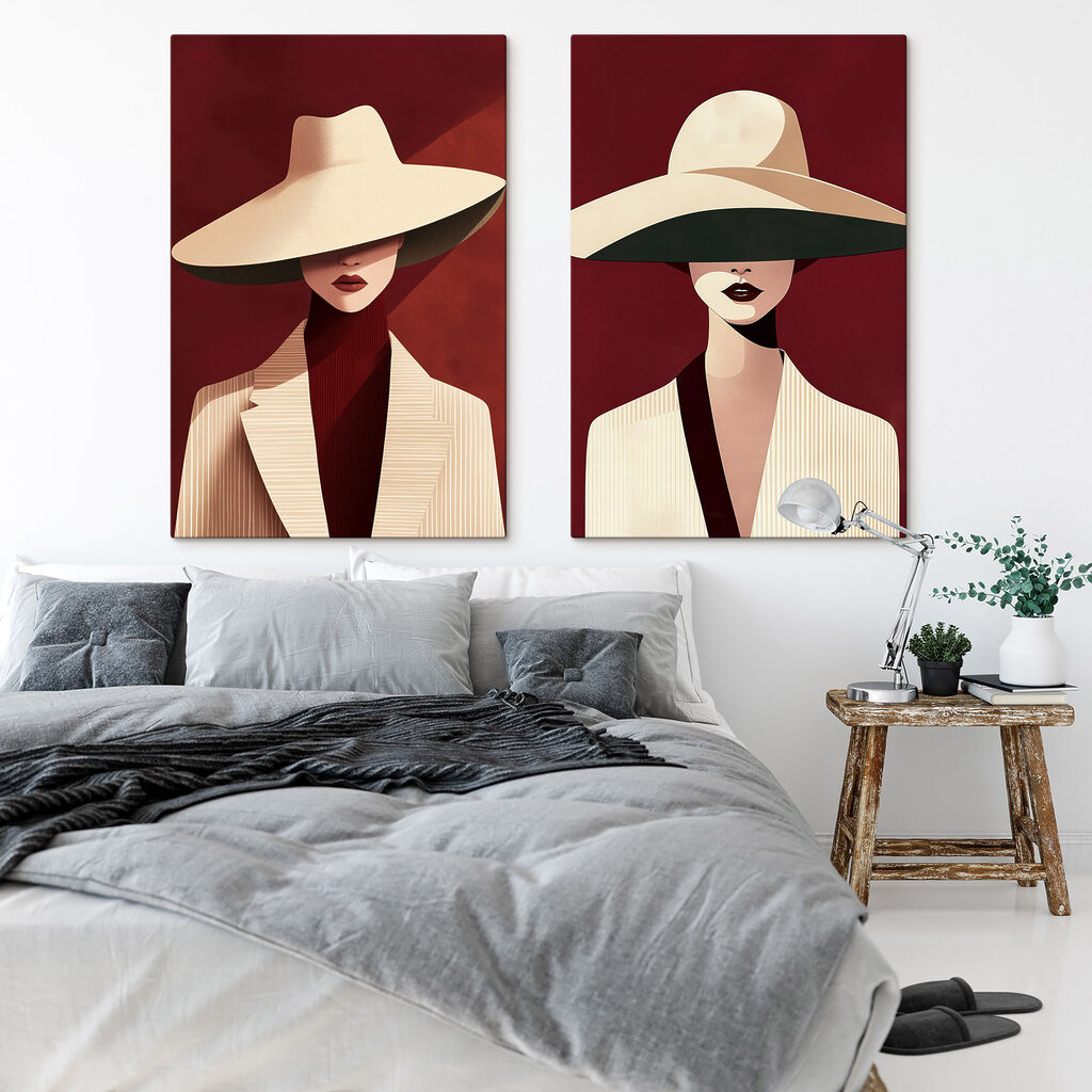 Collage of a woman wearing a hat