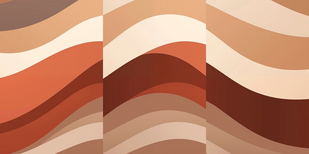 Flowing waves of warm colors