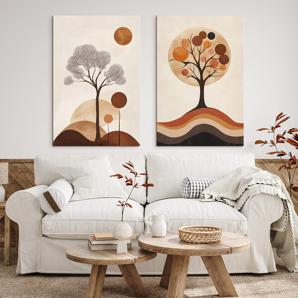 Two images of trees