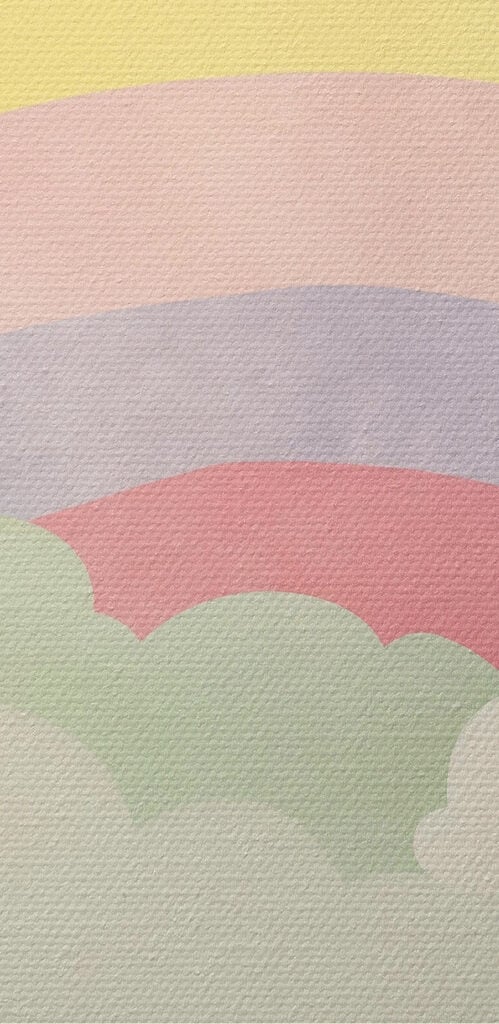 Rainbow and clouds in the sky