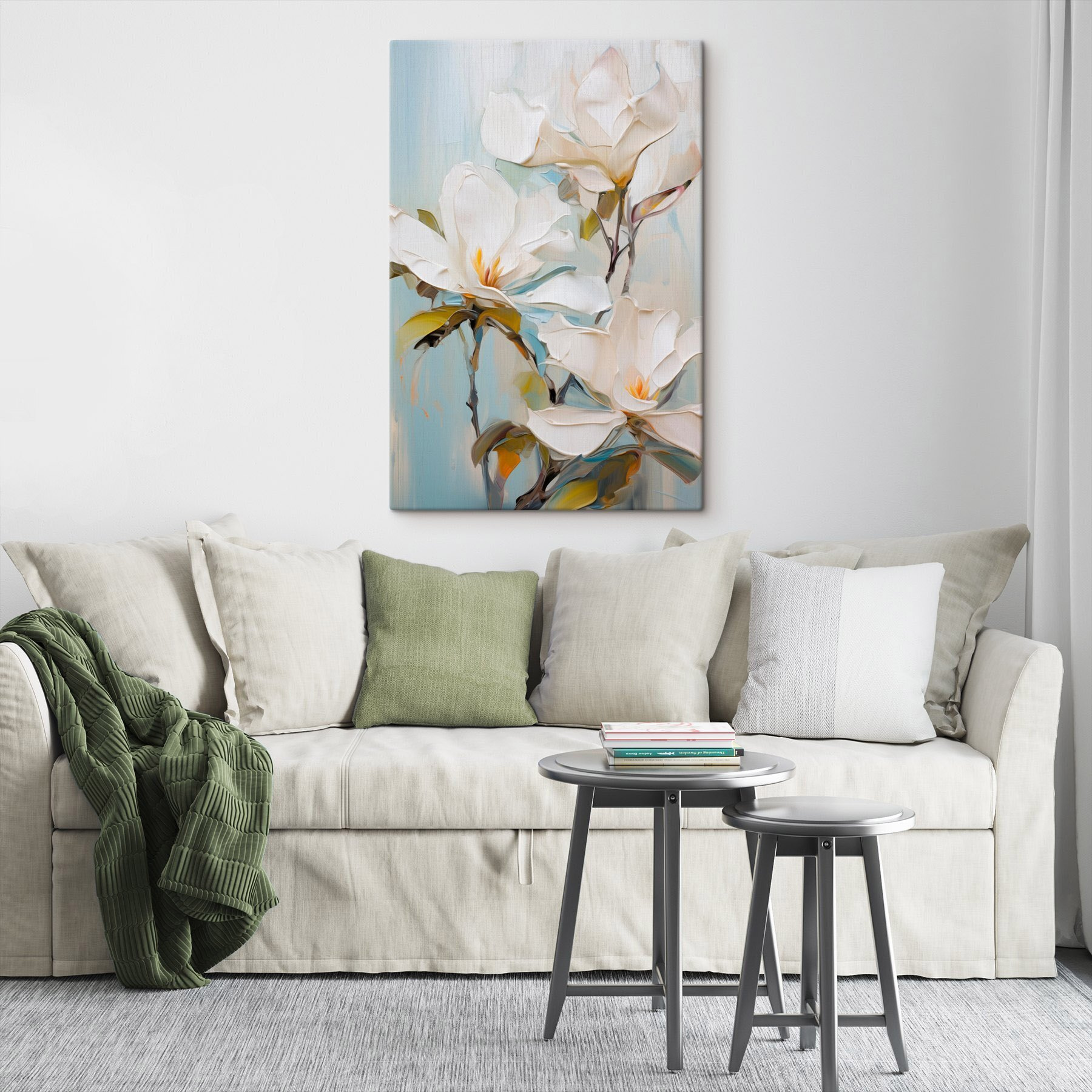 Painting of white flowers