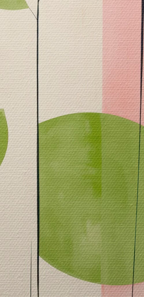 Painting of a plant and circles