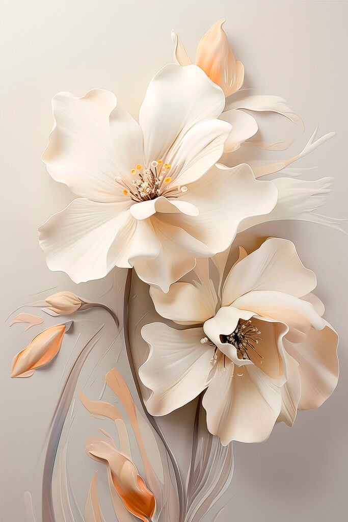 Delicate blooms in soft tones