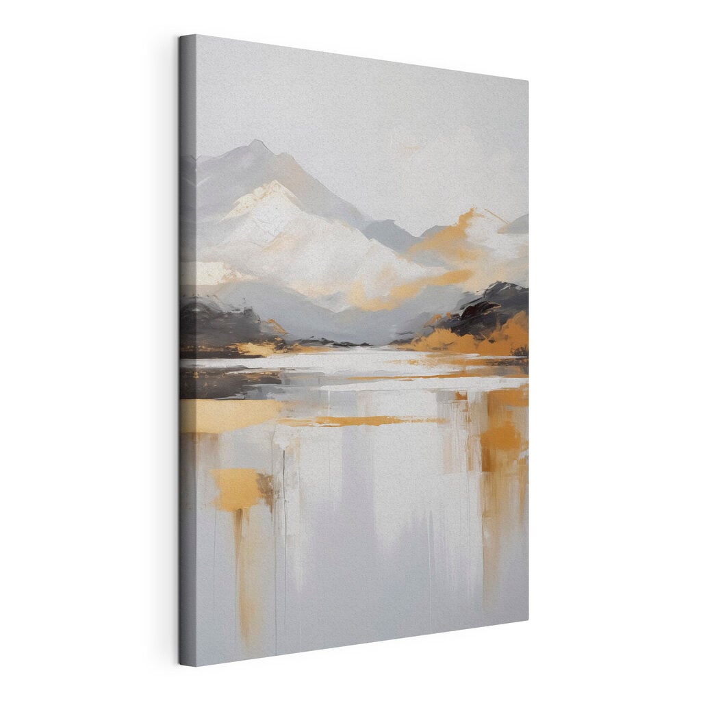Painting of a mountain range