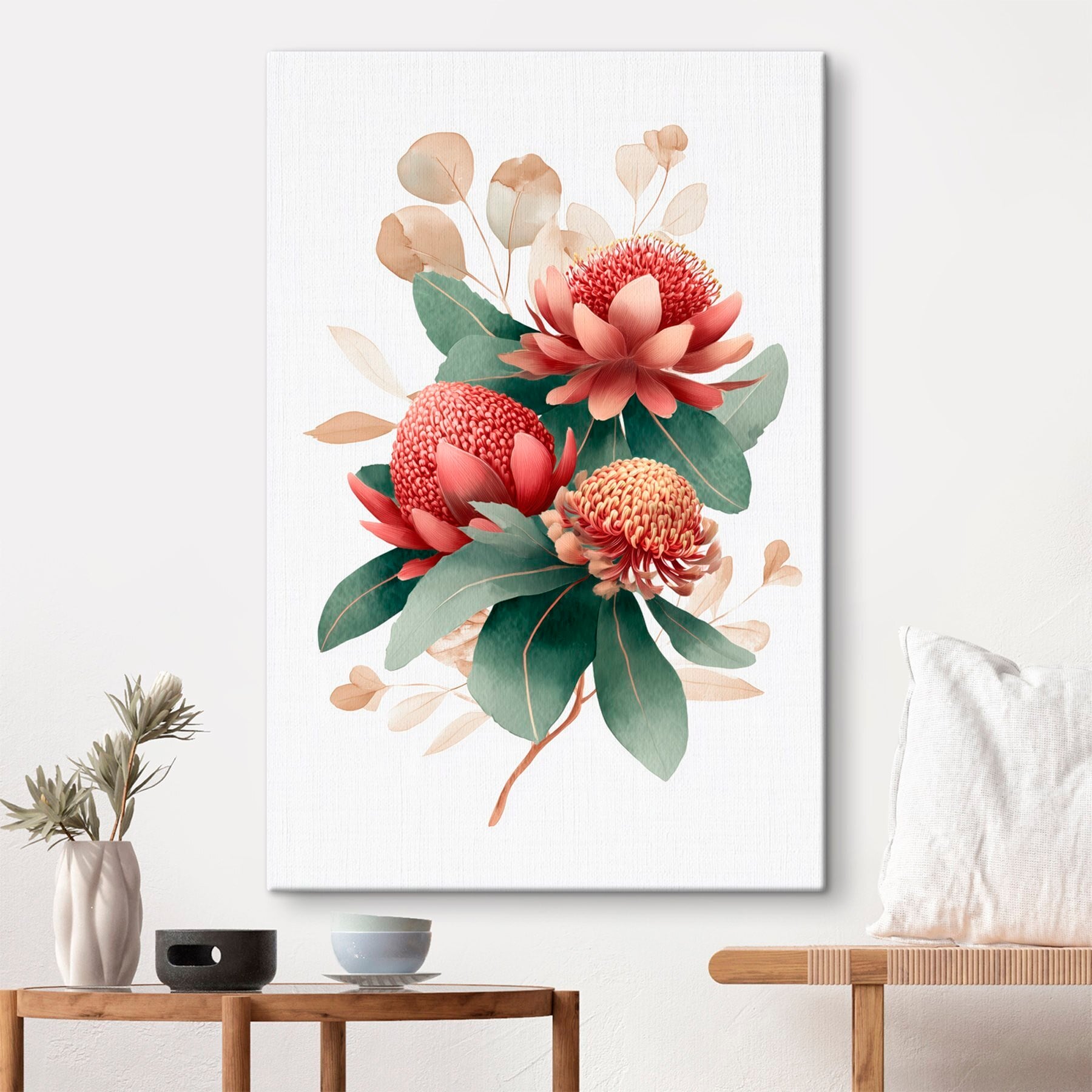 Vibrant blooms against a light background