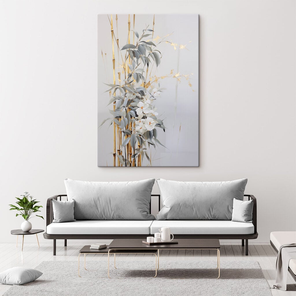 Painting of flowers and leaves