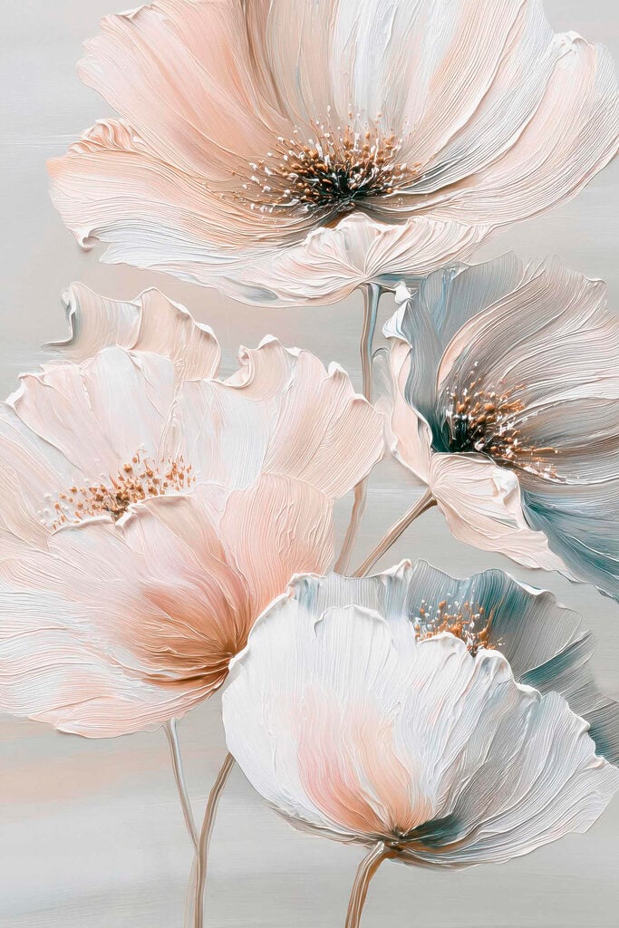 Delicate blooms in soft pastel hues
