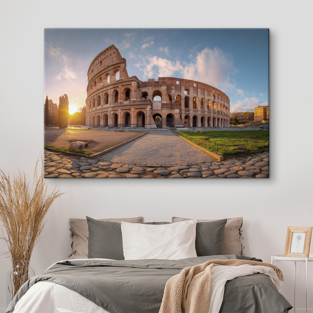 Large circular building with arches