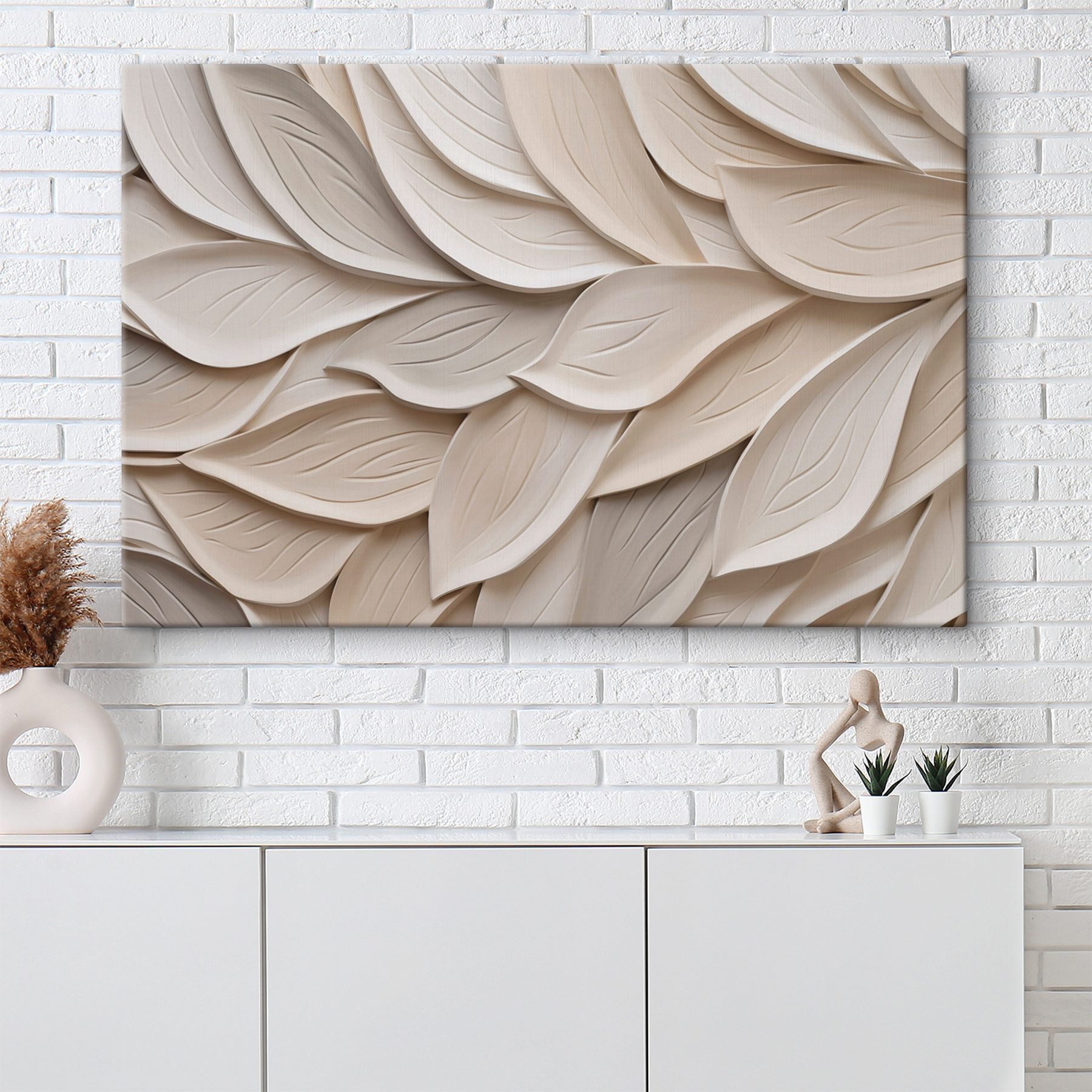 Intricate layers of stylized leaves
