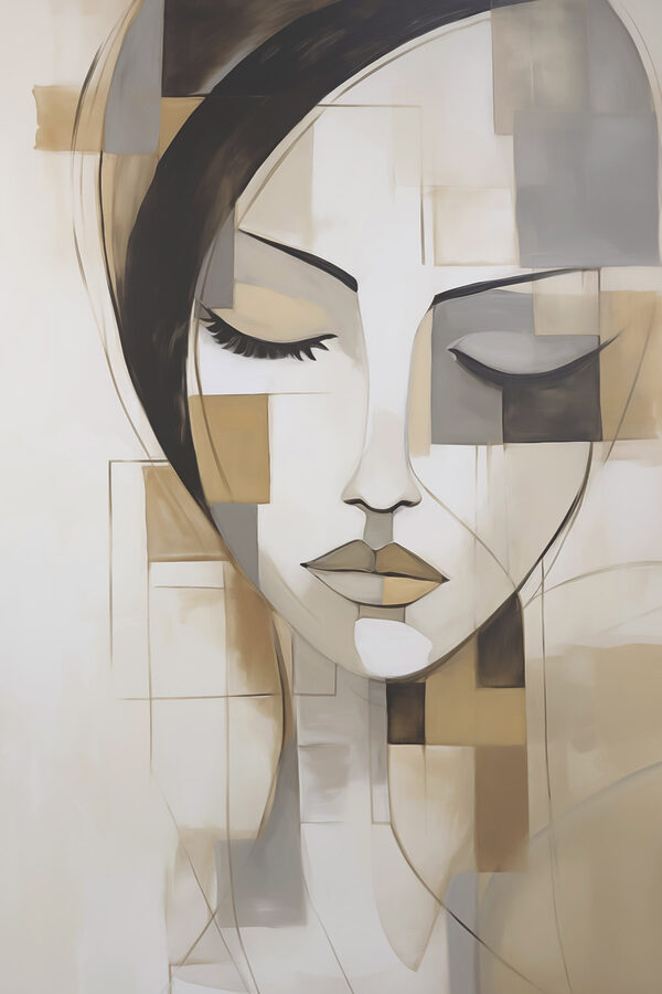 Painting of a woman's face