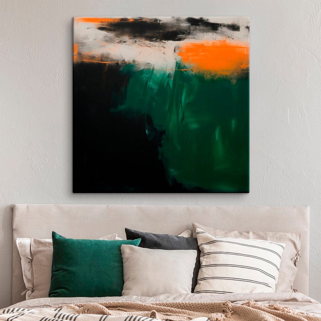 Painting of a green and black color