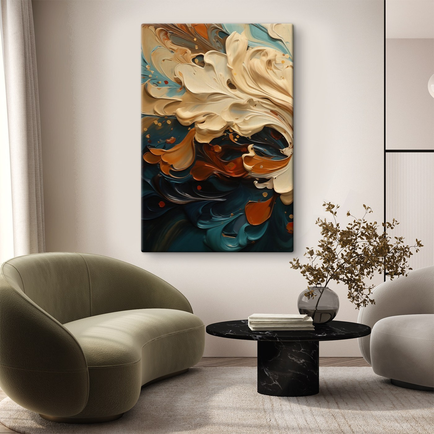 - Flowing colors in dynamic harmony