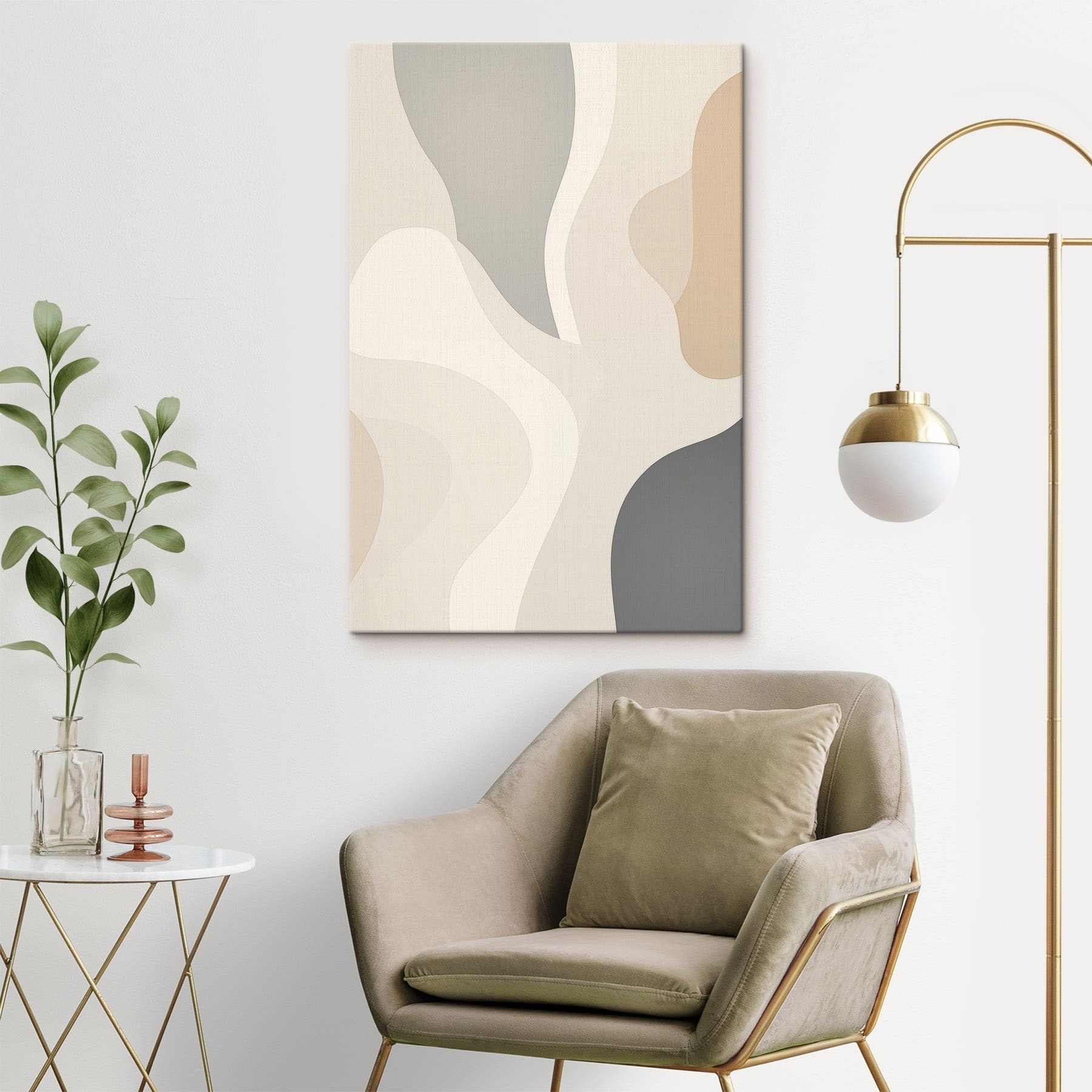 White and grey background