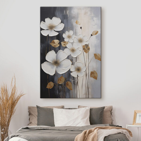 Elegant blooms against a dark backdrop