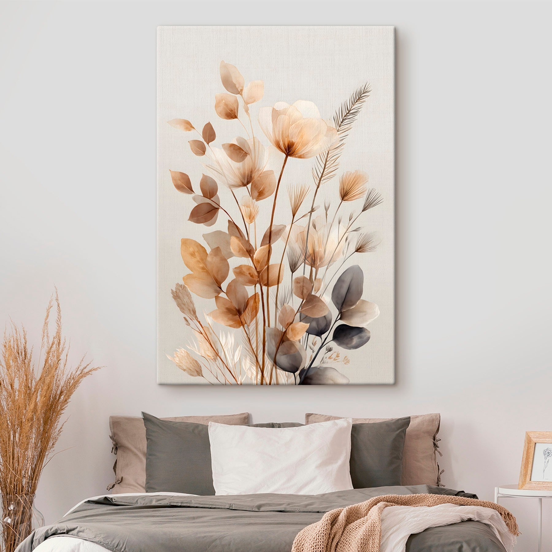 Delicate leaves and blooms merge beautifully