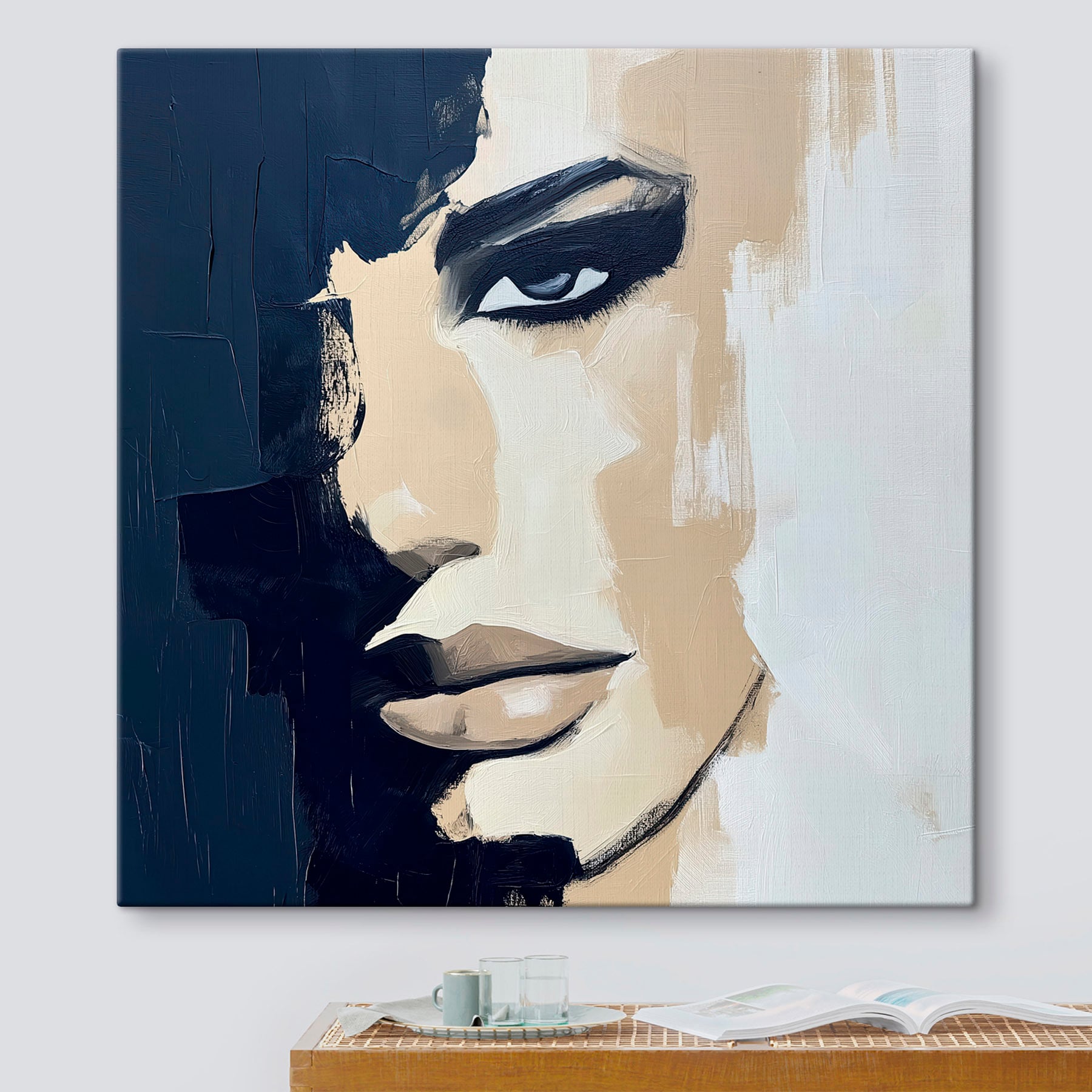 Painting of a woman's face