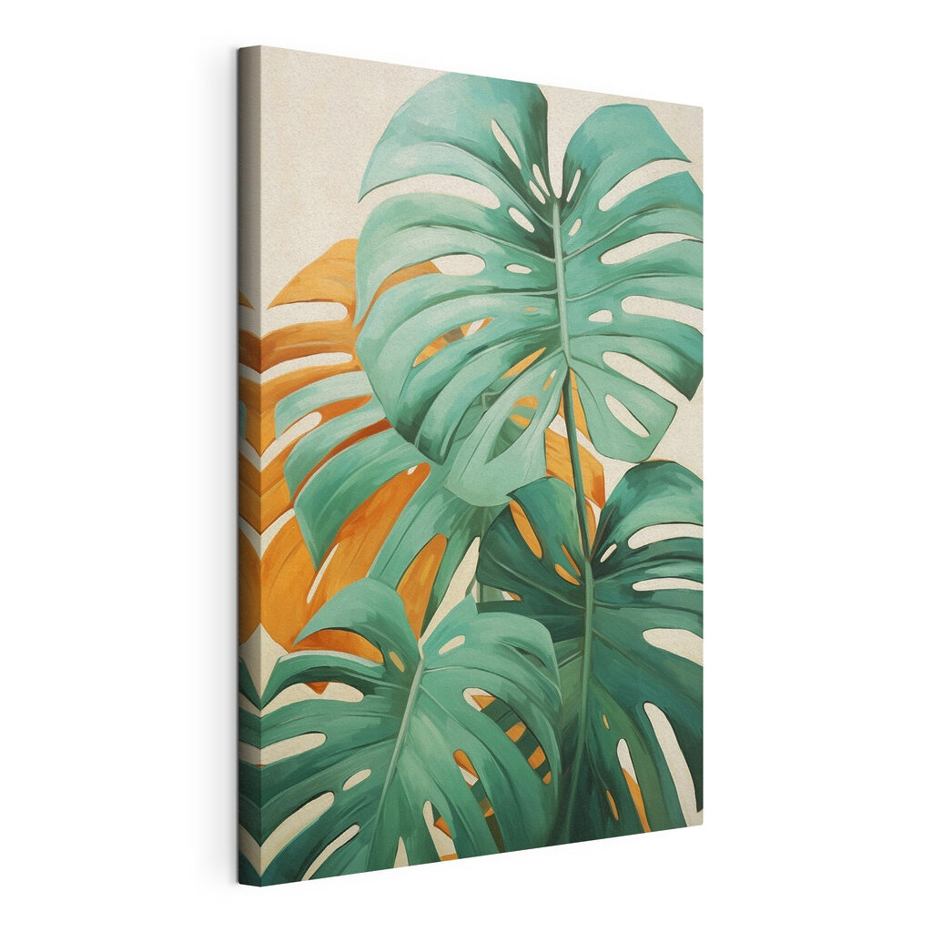 Vibrant leaves creating a tropical vibe
