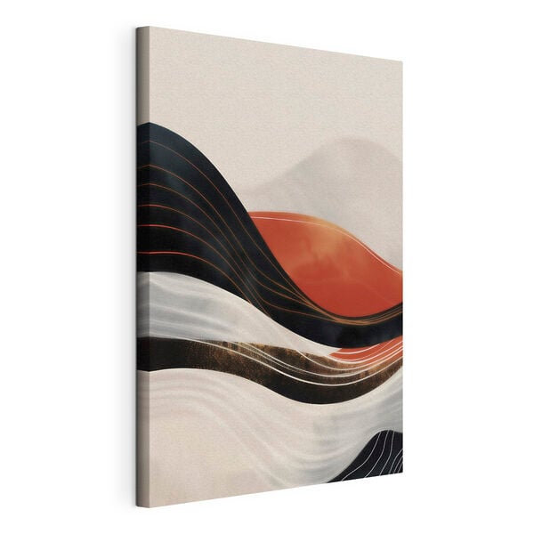 Black and white wavy lines