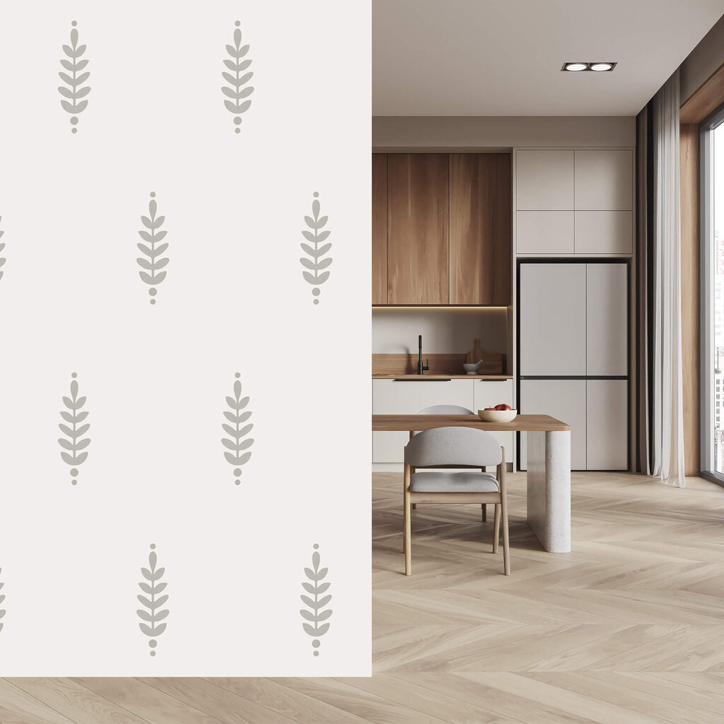 Vzor listů na bílém pozadí